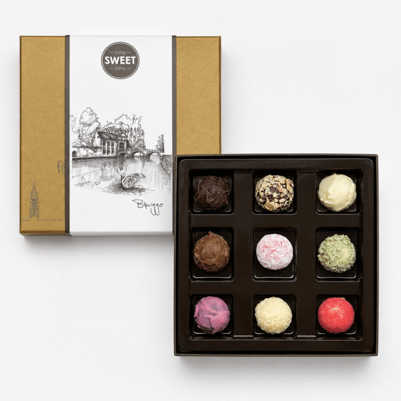 Luxe doos met 9 likeurtruffels