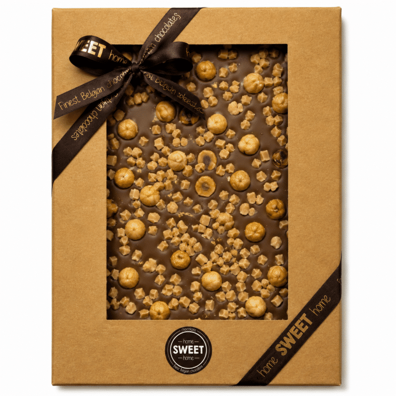 Melkchocoladetablet met hazelnoten/karamel/zeezout