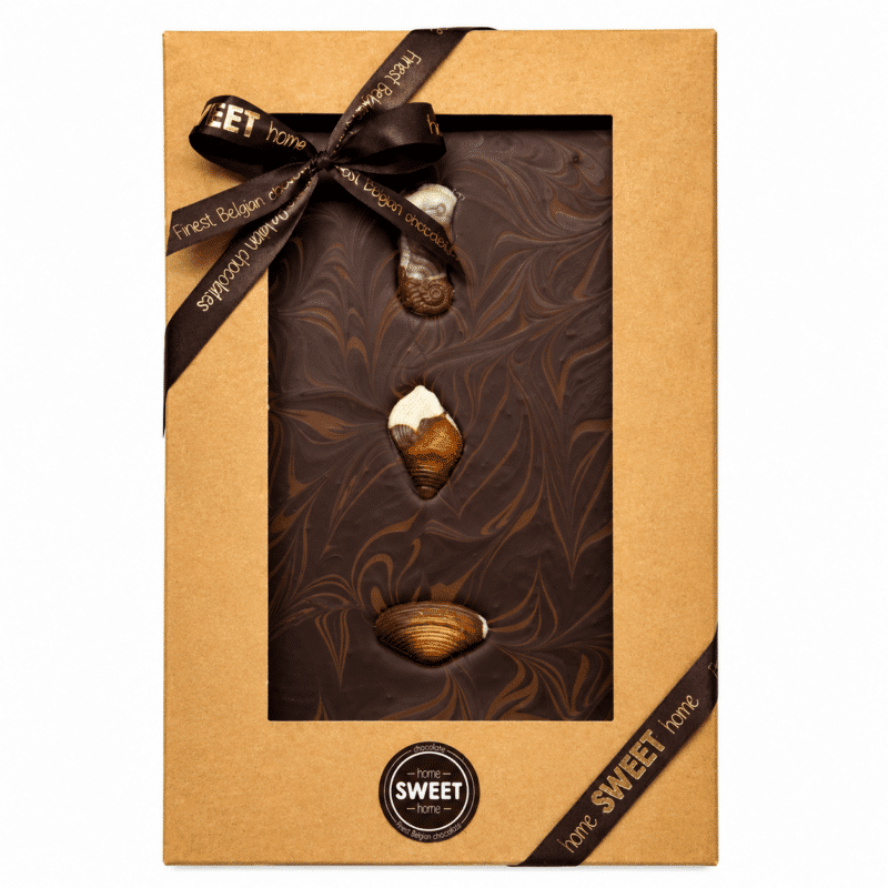 Fondantchocoladetablet met zeevruchten