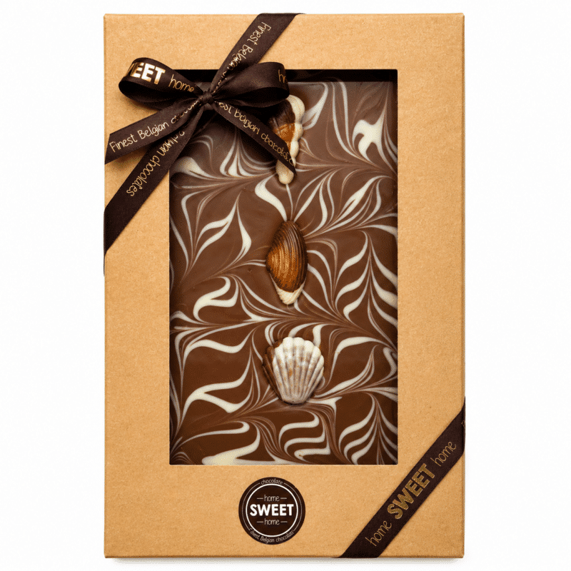 Melkchocoladetablet met zeevruchten